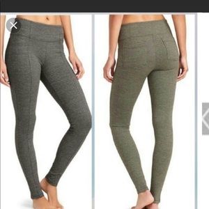 Athleta Olive Herringbone Leggings S EUC